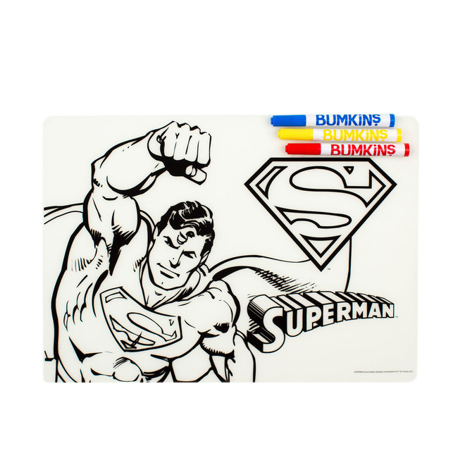 Bumkins DC Silicone Colouring Mat - Superman