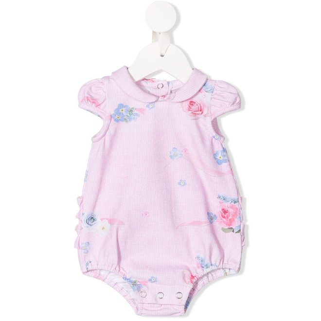 Bird Print Babygrow With Bottle