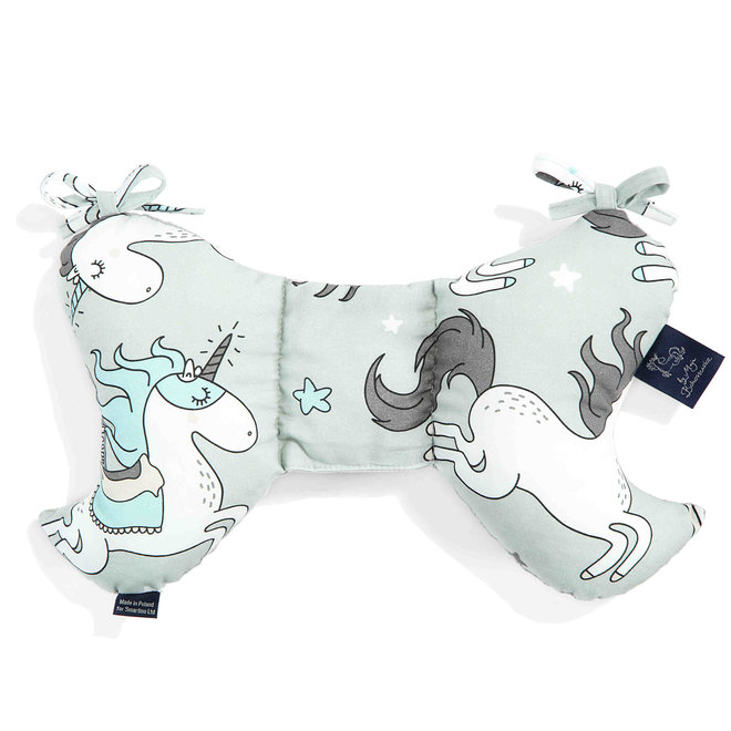 VELVET COLLECTION - ANTISHAKE PILLOW ANGEL'S WINGS - UNICORN RAINBOW KNIGHT - DARK GREY
