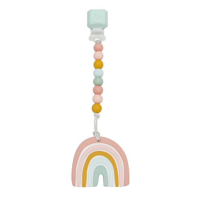 Rainbow Pastel Teether Set Gem Rainbow Pastel Silicone Teether Set