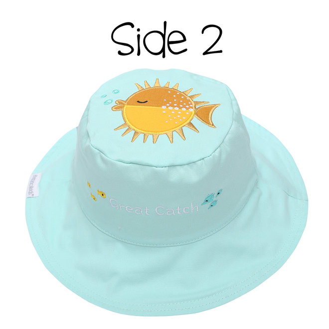 Flapjacks - Kids Sun Hat - Fish/Jellyfish