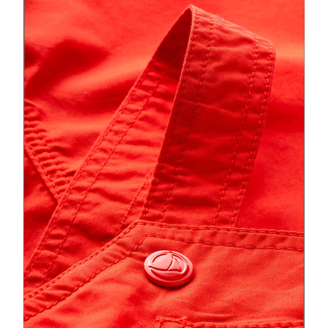 Baby Boy'S Short Dungaree Red