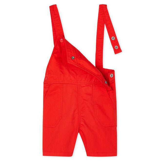 Baby Boy'S Short Dungaree Red