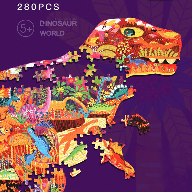 Huge animal-shaped puzzle dinosaur world