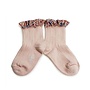 Chaussettes Charlotte avec galon liberty courtes Vieux Rose - pink