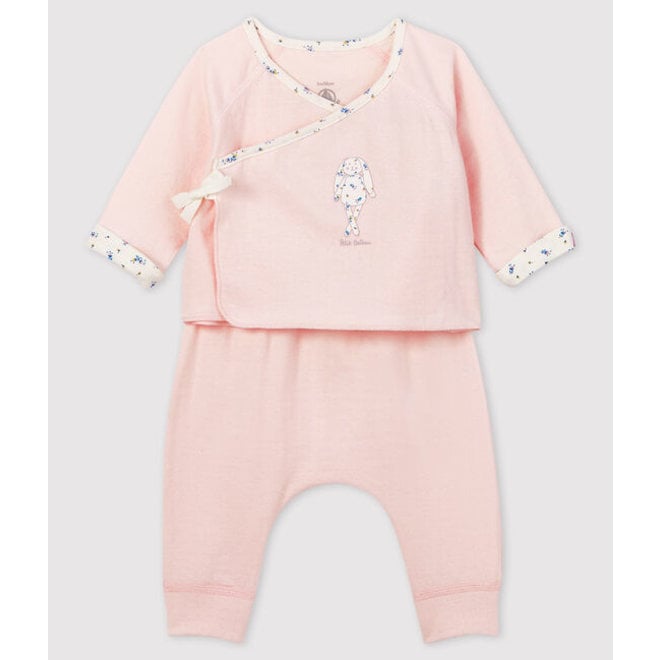 Baby Girl'S Pink Tube-Knit Gift Set