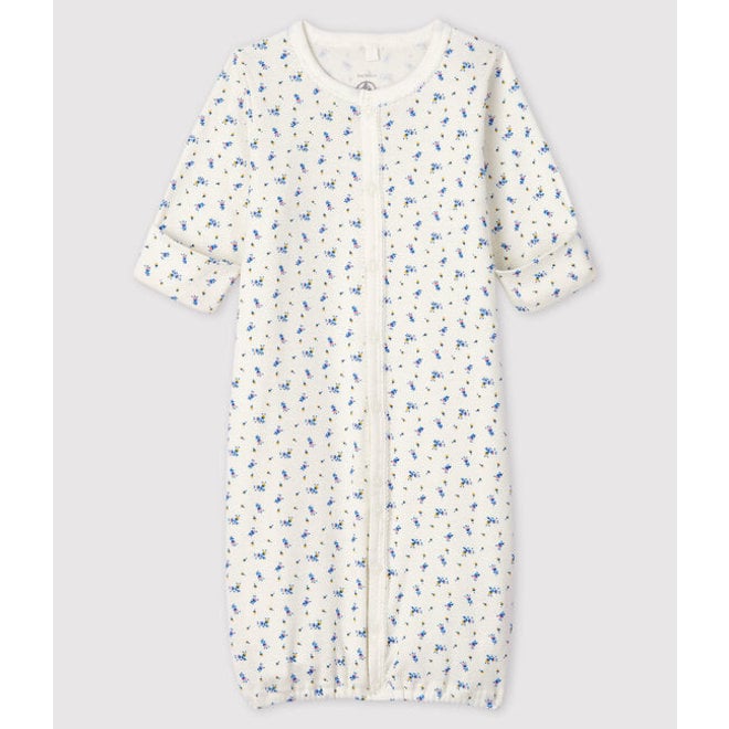 Baby Girls' Floral Print Ribbed Jumpsuit/Sleeping Bag