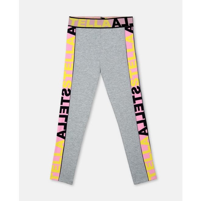 Kid Girl Sport Logo Tape Leggings