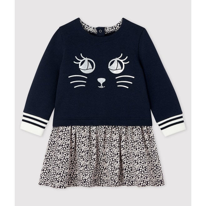 Baby girl's long-sleeved dress Dark Blue Eyes