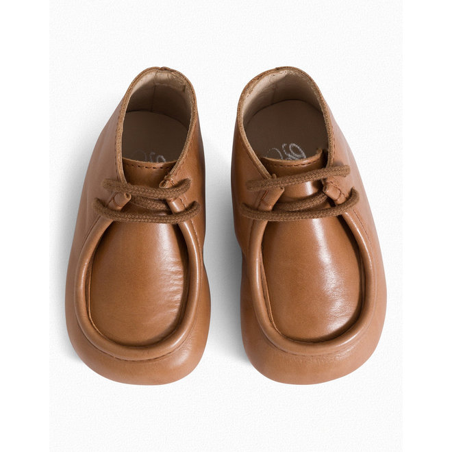 Leather Newborn Shoes Brown