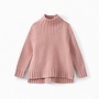 GIRLS' MOCK TURTLENECK SWEATER MEDIUM PINK