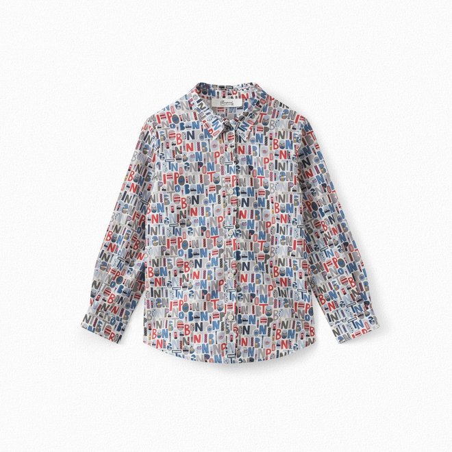 BOYS' LIBERTY FABRIC SHIRT MEDIUM BLUE