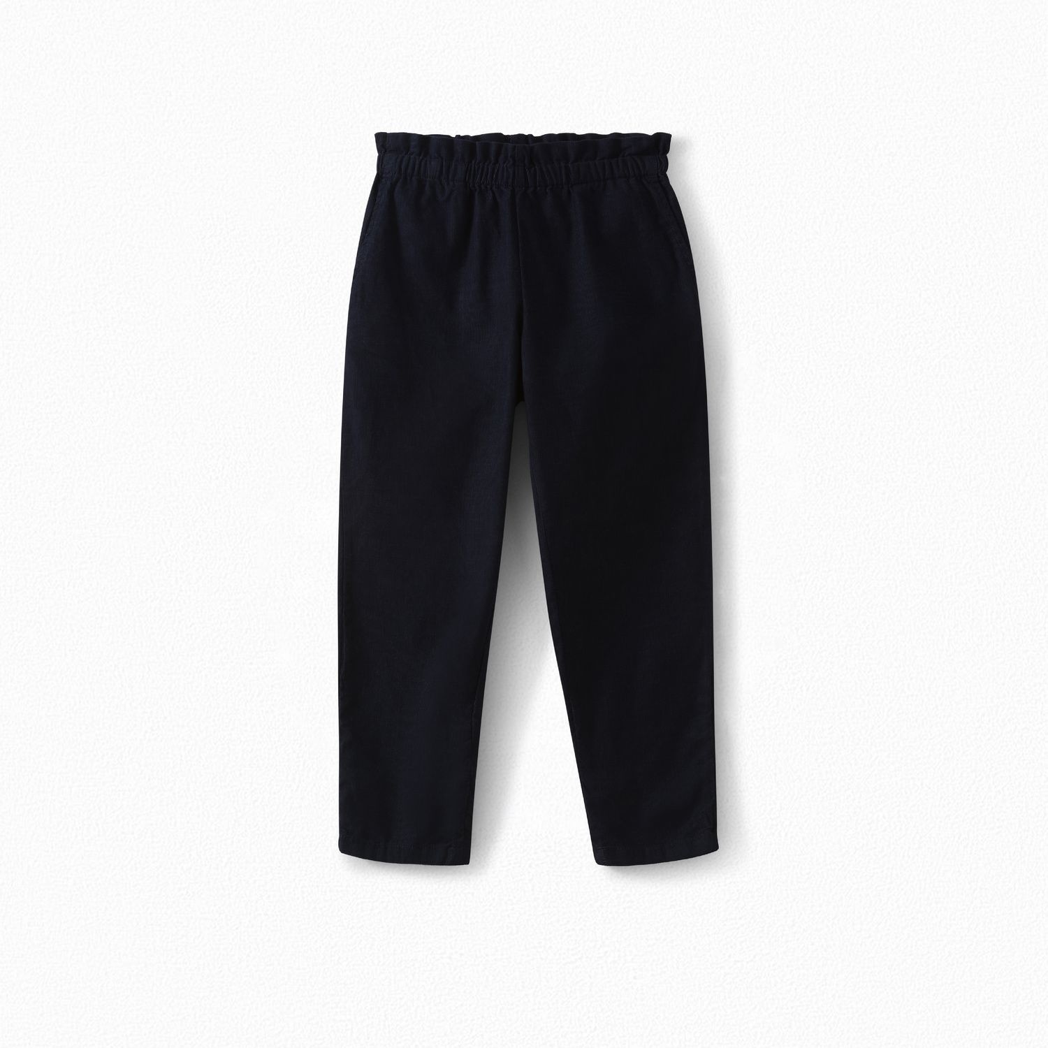 GIRLS' CORDUROY CARROT PANTS NAVY - Moda Kids