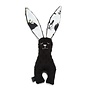 TOY BUNNY 23 CM - BLACK - MOONLIGHT SWAN
