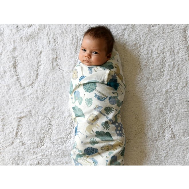 BAMBOO SWADDLE FRINGE - KING SIZE  - HELLO WORLD