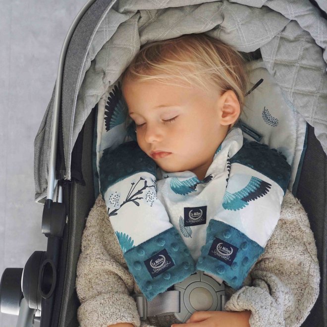 SEATBELT COVER - MOONLIGHT SWAN - BLACK