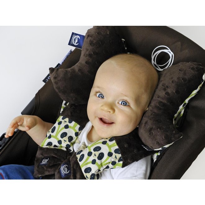 SEATBELT COVER - MOONLIGHT SWAN - BLACK