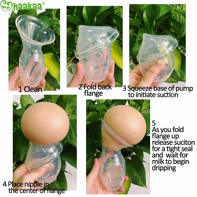 Haakaa Silicone Breast Pump with Base 100 ml