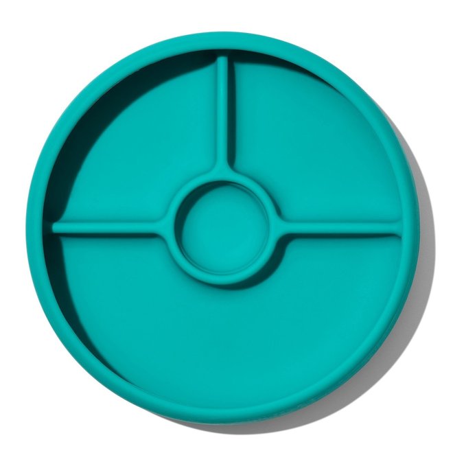 Silicone Divided Plate - Teal