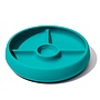 Silicone Divided Plate - Teal