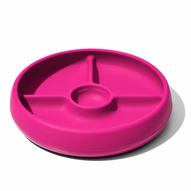 Silicone Divided Plate - Pink