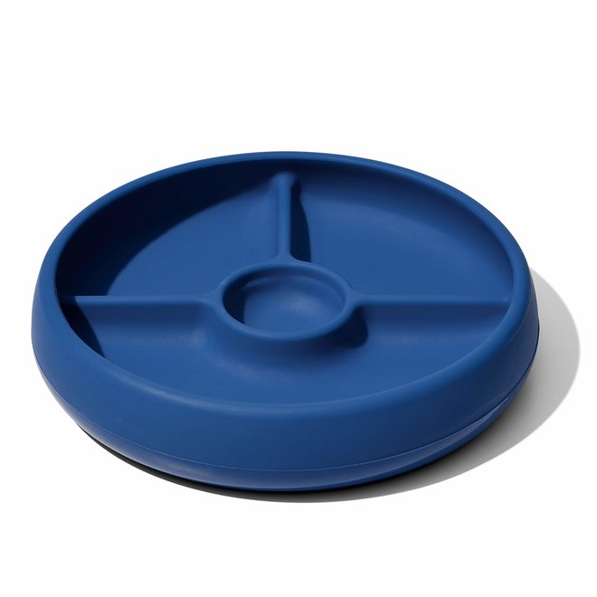 Silicone Divided Plate - Navy