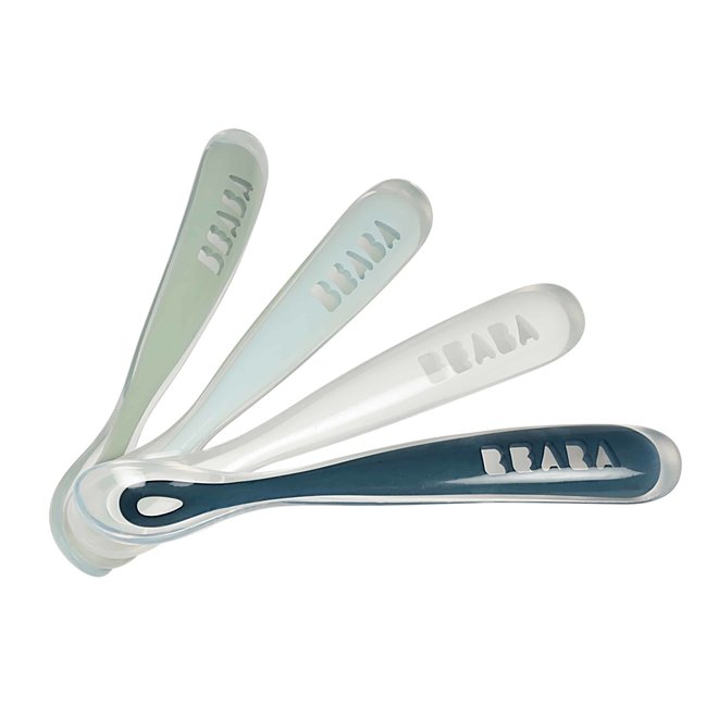 First Stage Silicone Spoons (Set of 4) Rain