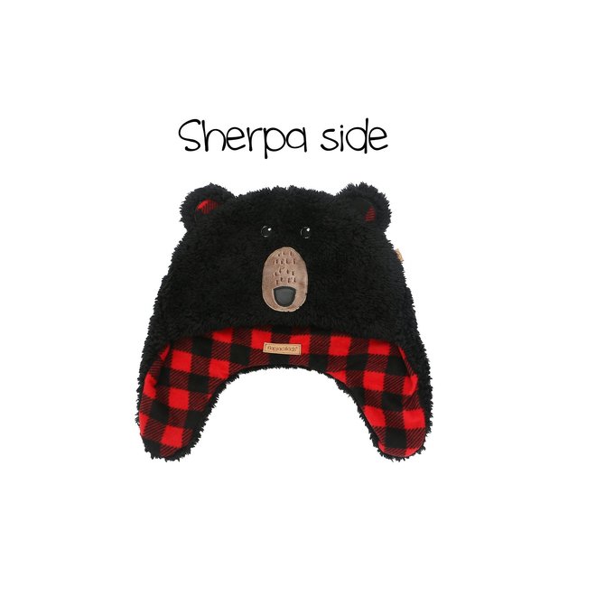 Flapjacks Reversible Sherpa Hat BlackBear/Aviator