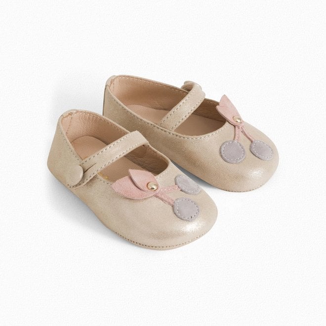 Ballerinas With Cerise Straps For Toddlers