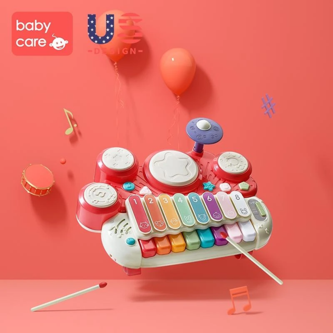 BABYCARE BABY PIANO DRUM RED