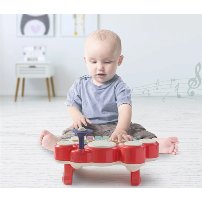 BABYCARE BABY PIANO DRUM RED