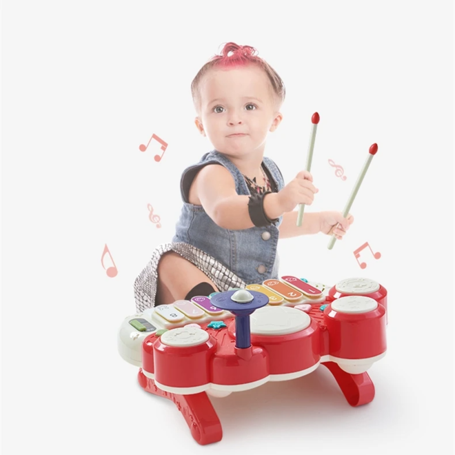 BABYCARE BABY PIANO DRUM RED