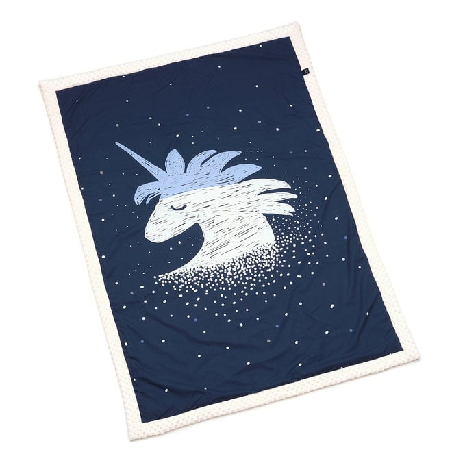 ADULT BLANKET 140 x 200 cm - UNIVERSE OF UNICORN-ECRU