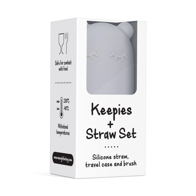 Keepie + Straw Set - Grey