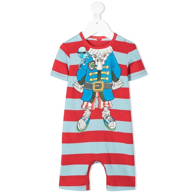 Baby Boy SS Striped Jumpsuit With Pirate