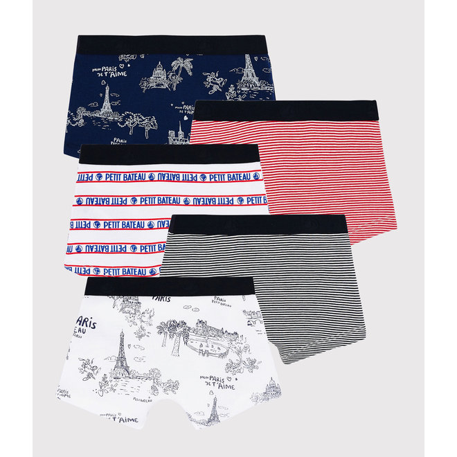 Boys' Toile de Jouy Paris Vests - 5-Pack