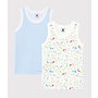 Boys' Animal Print Organic Cotton Vests - 2-Pack