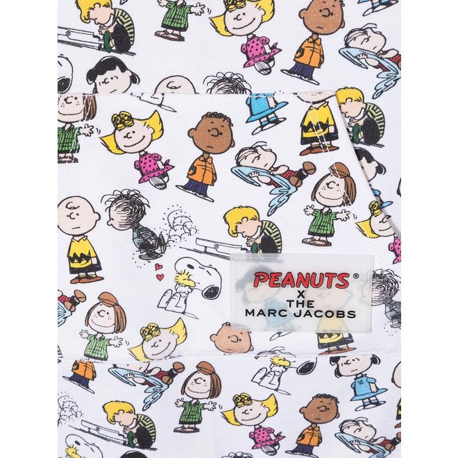SS Dress"Peanuts"Allover Print Front Pocket White