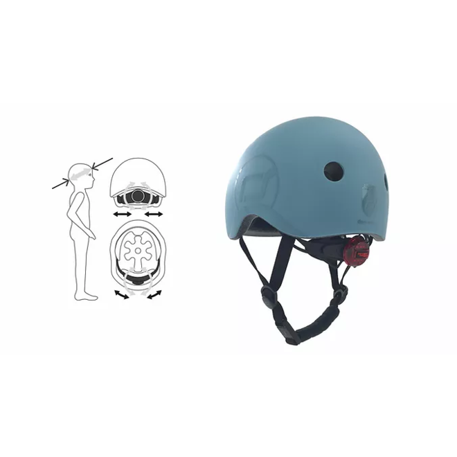Scoot And Ride Baby Helmet-Steel Size XXS – S