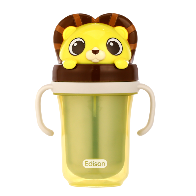 EDISON FRIENDS DUAL STAINLESS STRAW CUP2 LION