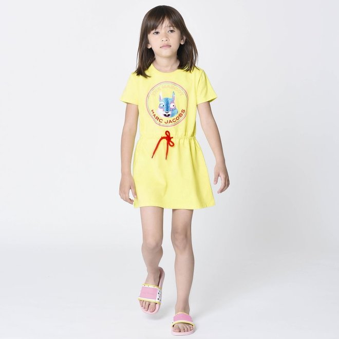 The Mascot Print T-Shirt Dress Yellow