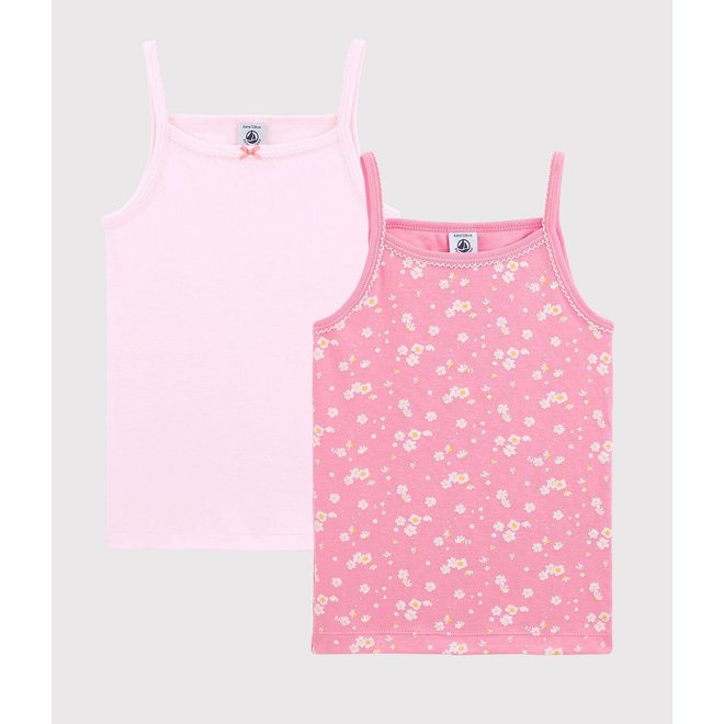 Girls' Cherry Blossom Strappy Tops - 2-Pack