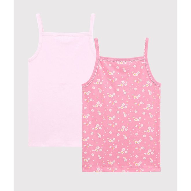 Girls' Cherry Blossom Strappy Tops - 2-Pack