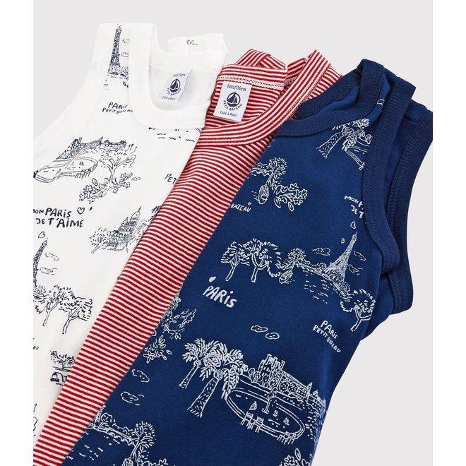 Boys' Toile de Jouy Paris Vests - 3-Pack