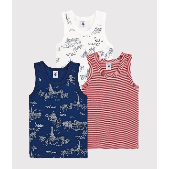 Boys' Toile de Jouy Paris Vests - 3-Pack