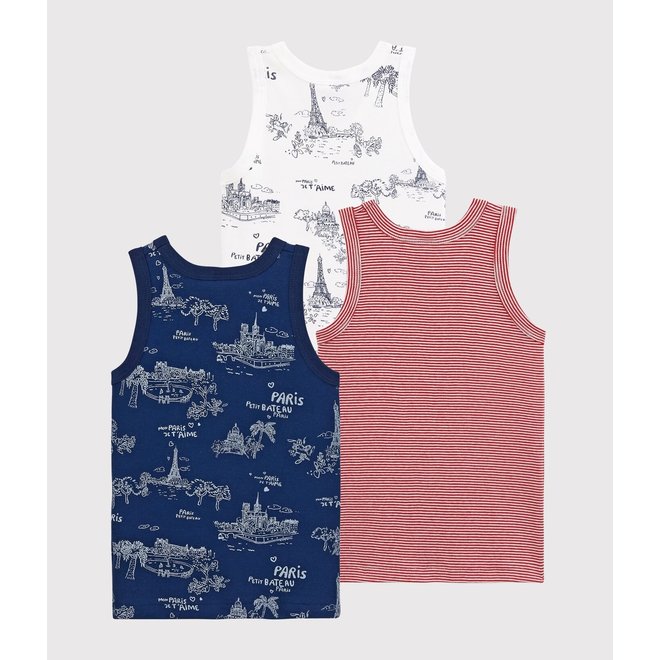 Boys' Toile de Jouy Paris Vests - 3-Pack