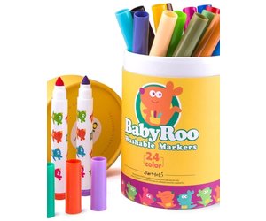 JAR MELO WASHABLE MARKERS -BABY ROO 24 COLORS