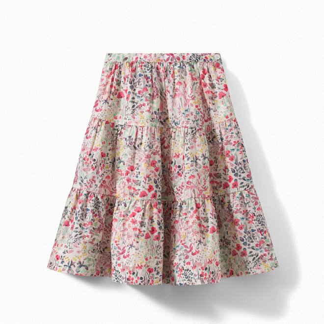 Girls' Liberty Fabric Flared Skirt Raspberry - Moda Kids