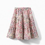 Girls' Liberty Fabric Flared Skirt Raspberry