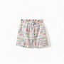 Girls' Lightweight Poplin Shorts Printed Pink
